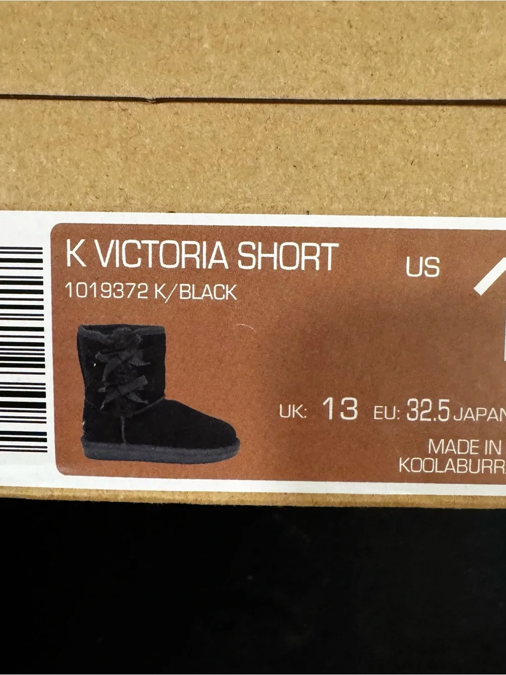 Ugg koolaburra Black Fleece-Lined Winter Boots with bow lace Trim size 1